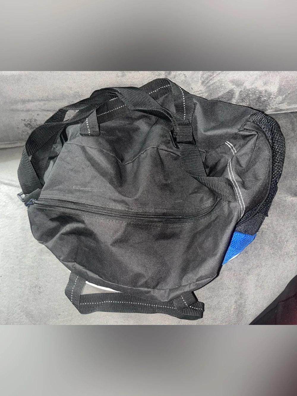 Drive To Win Black and Blue Men’s Duffel Bag - Sporty Travel Gear